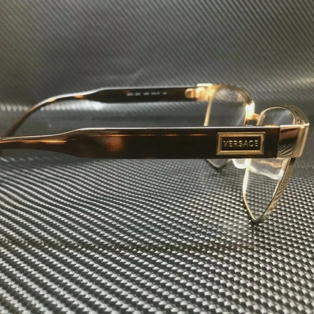 VERSACE Gold Square Men's Eyeglasses 54 mm - Picture 3 of 4